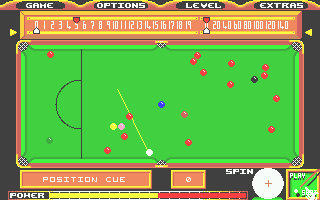 Steve Davis World Snooker screenshot 3 for Amiga